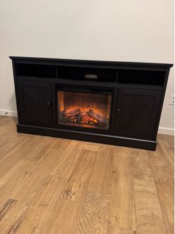 Electric fireplace TV stand