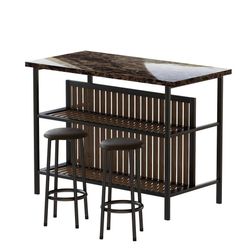 Faux Marble Kitchen Island