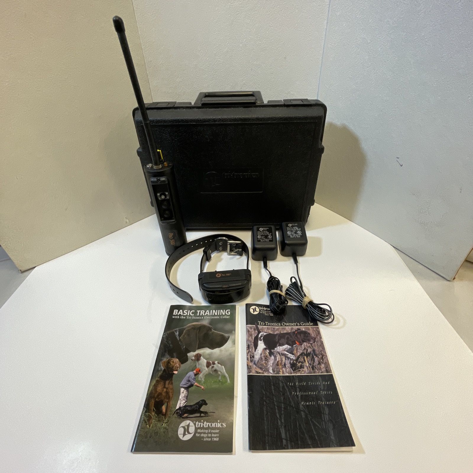 Tri-Tronics PRO 500 Dog Training System with Chargers Collar Remote - Tested