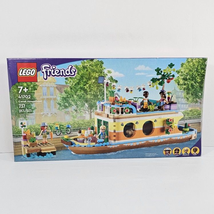 Lego Friends 41702 Canal Houseboat 737 Pcs Building Set Retired New!