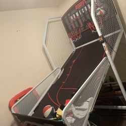 Air Hockey Table & Arcade Basketball Hoop 
