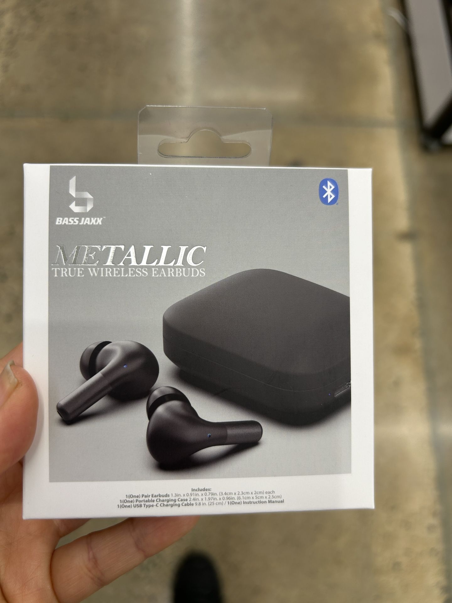 NWT Bass Jaxx Metallic True Wireless Earbuds
