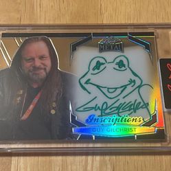 2024 LEAF METAL INSCRIPTIONS Guy Gilchrist KERMIT Sketch Auto GOLD /100 