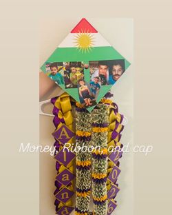 Ribbon, money, & cap
