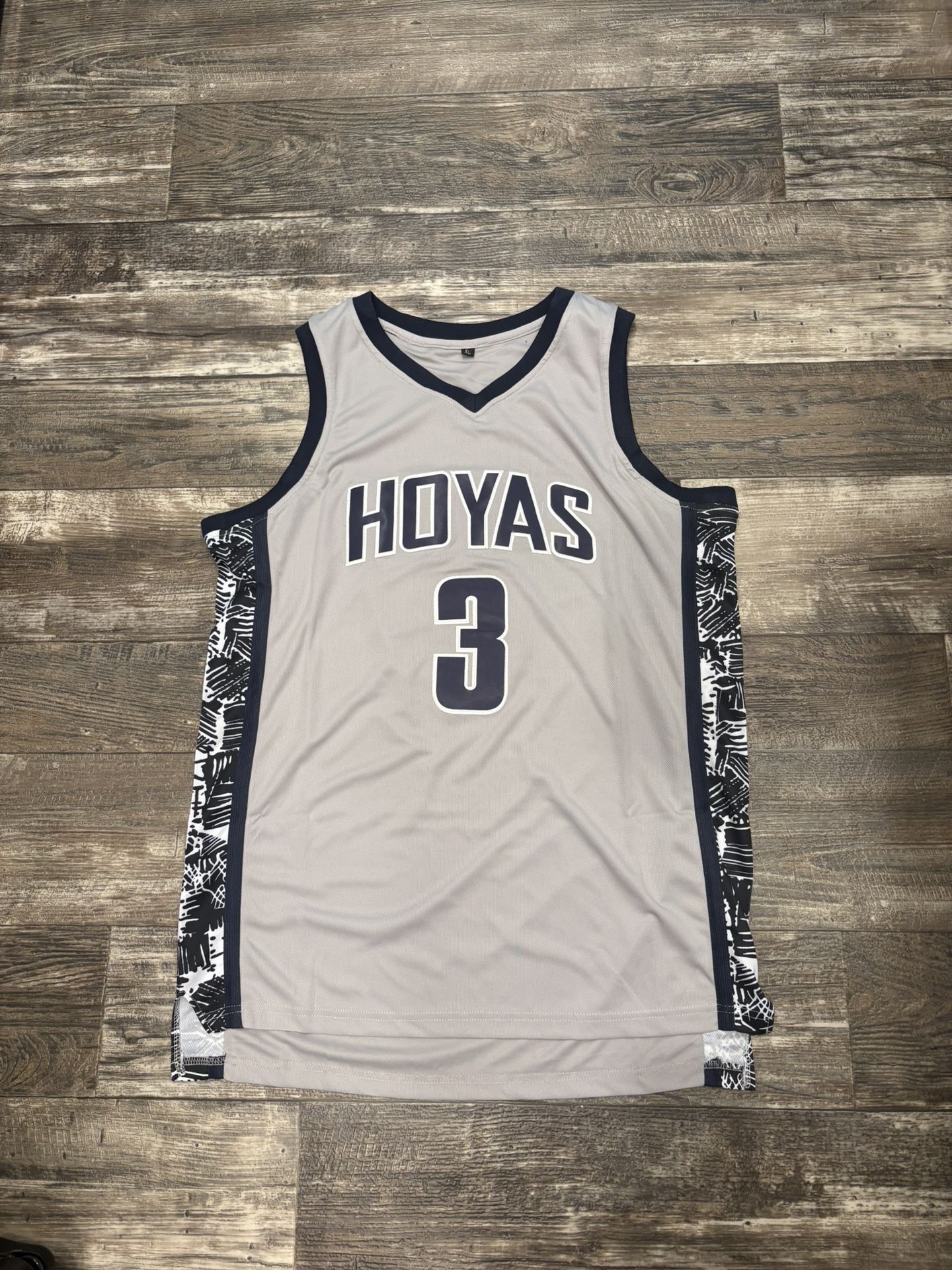 Allen Iverson (XL/2X) gray throwback Georgetown Hoyas college basketball jersey