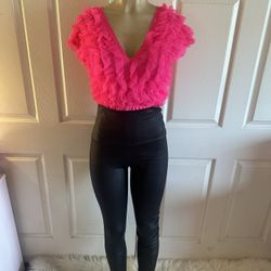 Pink Ruffle Bodysuit 