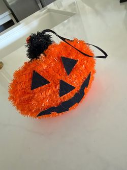 Halloween Jack-O-Lantern Tinsel Hat