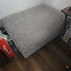 Grey Ottoman With Storage