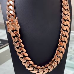 Rose Gold Miami Cuban Link Chain 
