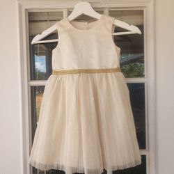 Nannette kids gold dress size 4t.