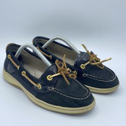 Women's Angelfish Caviar Slip-On Boat Shoe Sperry Sz.6.5M Black 