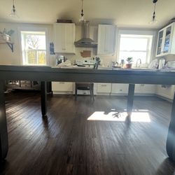 Wood Table With Seating