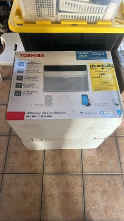 10,000 BTU 115-Volt Smart Wi-Fi Touch Control Window Air Conditioner with Remote for up to 450 sq. ft. in White