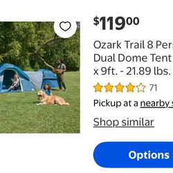 Ozark Trail 8 Person Dual Dome Tent   BRAND NEW IN THE BOX!  -$80