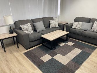 Sofa loveseat 3 tables rug $300 need gone