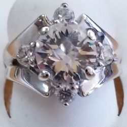 Ring Sterling Silver and Cz 