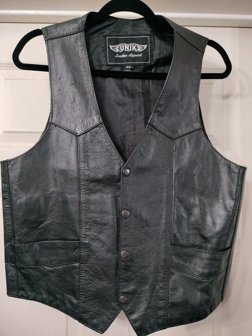Vintage Y2K Leather Riding Vest 