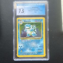 Blastoise Base Set CGC 7.5 Holo Vintage Pokemon Card