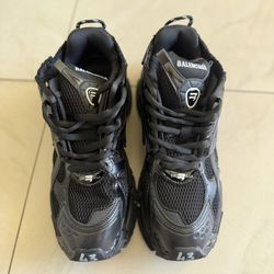 Balenciaga Runner Sneaker in matte black mesh and nylon