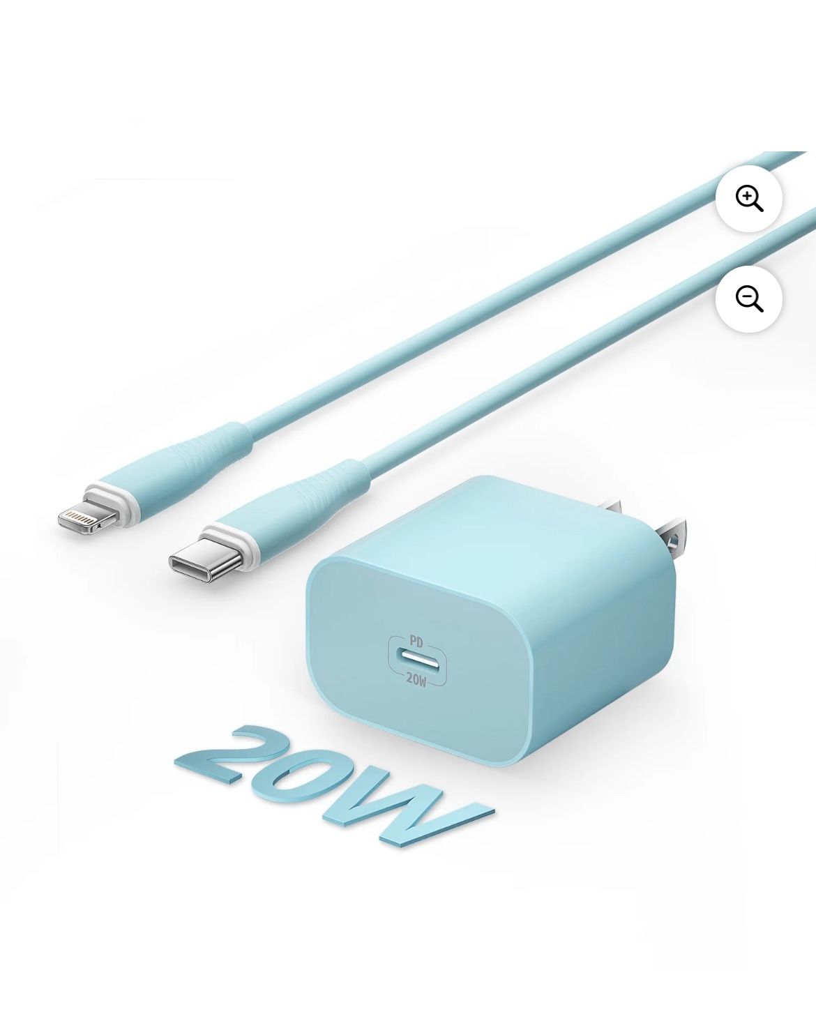 iPhone Charger Fast Charging 20W PD USB-C Wall Charger and 6 FT USB C Charging Cable iPhone Fast Charger Compatible with iPhone 14 13 12 11 X 8 7 6 Mo