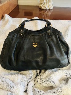 MCM black leather bag