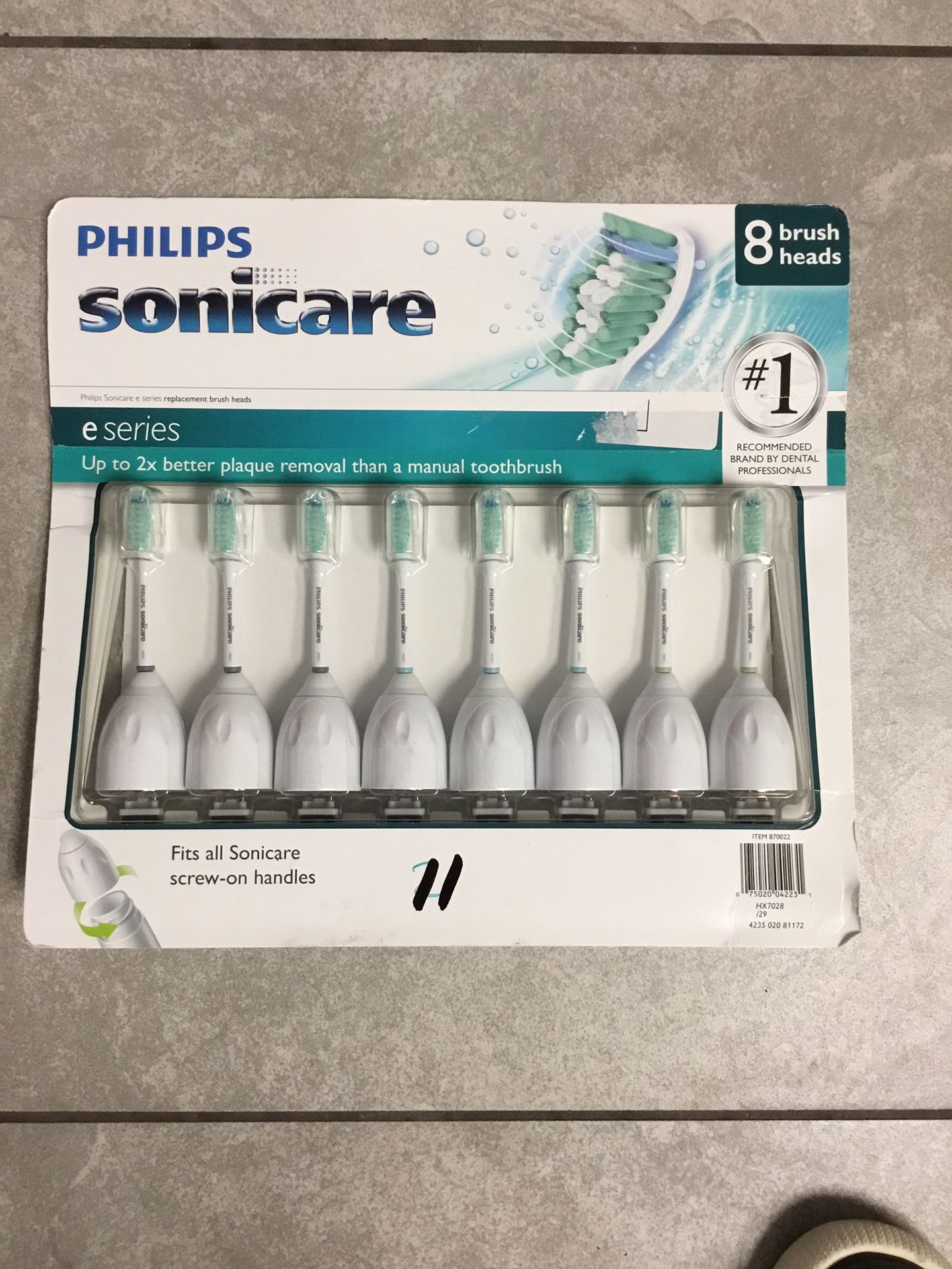 Phillips Sonicare Toothbrush E Series Heads - 8 Pack