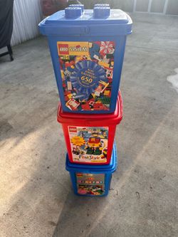LEGO System 1990s stackable storage bins