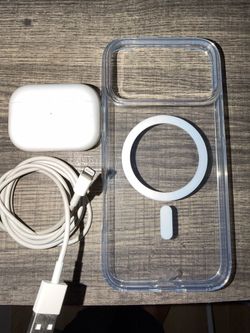 Apple Accessories Bundle - AirPods Pro Case & Left Bud + Lightning Cable + iPhone 17 Pro Max Case
