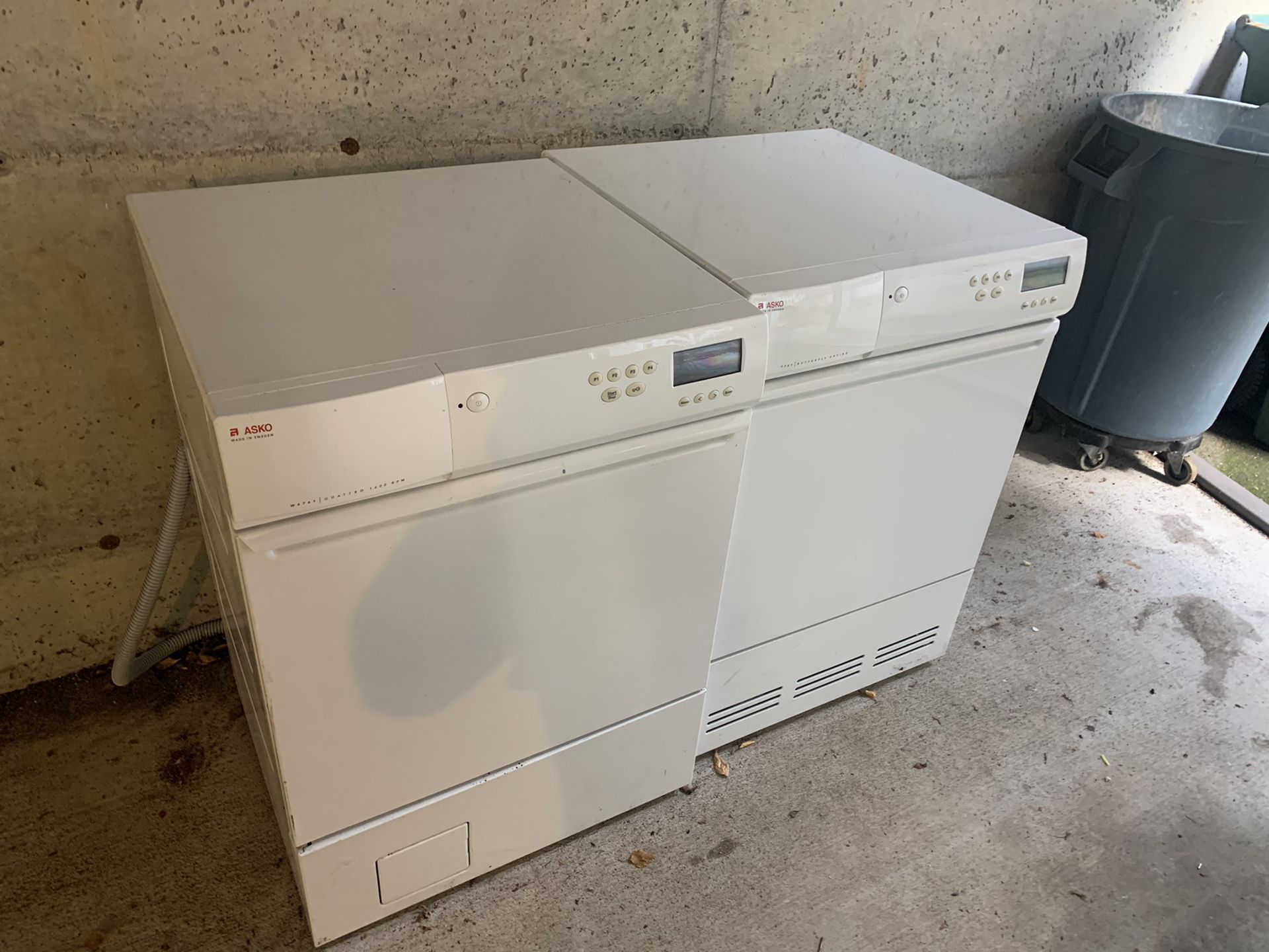ASKO (Swedish) Front Load Washer and Butterfly Dryer Set