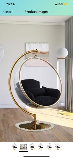 Gold swing chair