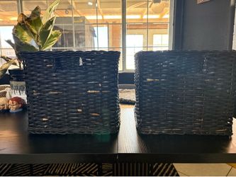 2 woven baskets
