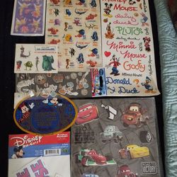 Mixed Vintage And Newer Disney Stickers 