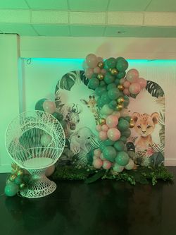 Backdrop Balloon Garland Baby Shower Birthday Baptism Quince