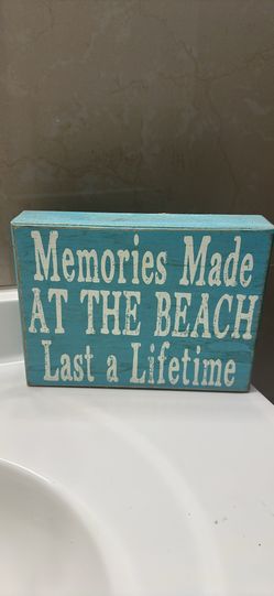 Beach Quote Decorative Wooden Sign