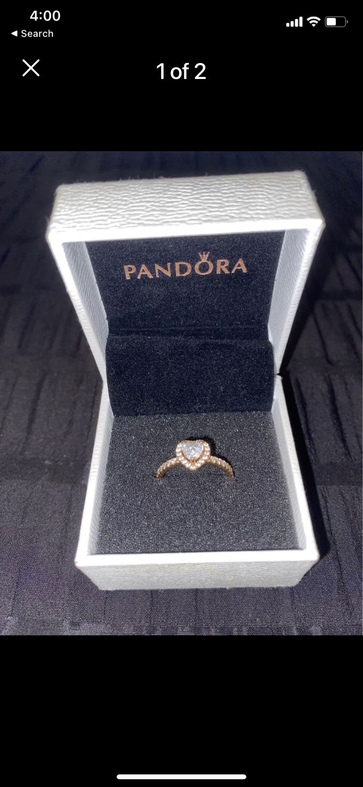 Rose Gold Pandora Ring Size 5