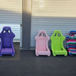 NRG Innovations Racing Bucket Seats Asientos Deportivos Universales 