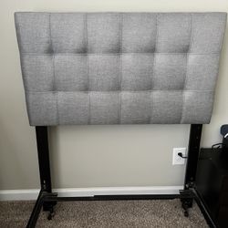 Head Board With Metal Rails