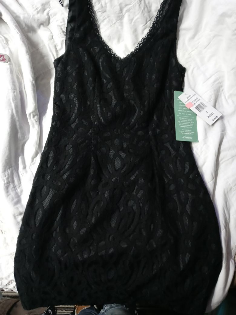 Crocheted Black Dress