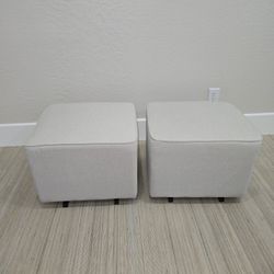 2 GLIDING OTTOMANS - LIKE NEW