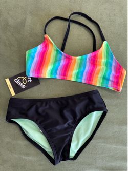 Girl Swimsuit Rainbow Print