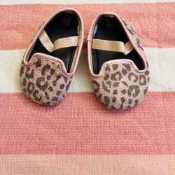 Infant leopard pink flats