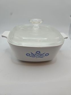 Corning Ware Blue Cornflower Casserole Dish With Lid