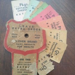 Early 1900's Leave Extra Order Milk Cards