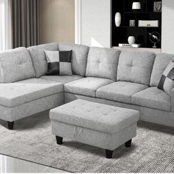 New Sectional And Ottoman 