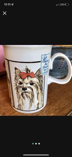 Yorkshire Terrier Or Yorkie Shit-zhu Toy Dog Mug By Dunoon Fine Porcelain
