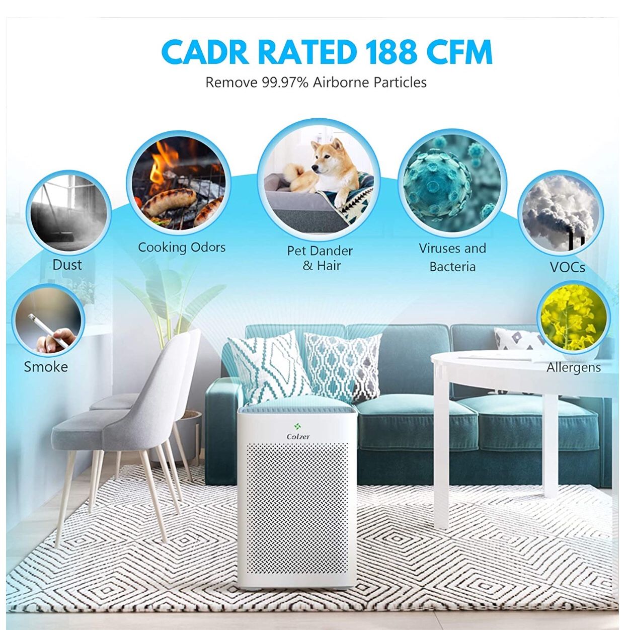 Air Purifier with True HEPA Air Filter