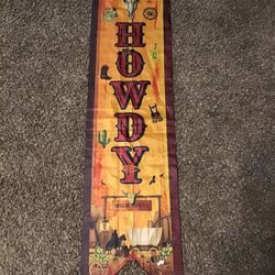“Howdy” Banner And Cowboy Happy birthday Banner