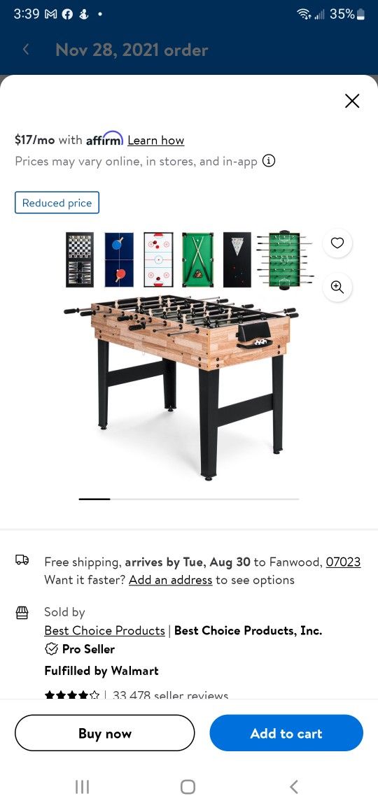 Combo Game Table Set 