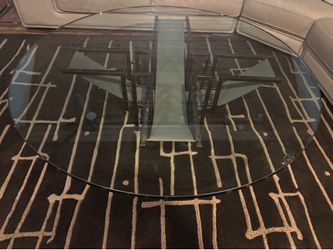 Large Round Glass Coffee Table - Free