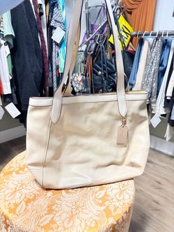 Coach Leather Tote Bag